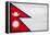 Nepal Flag Design with Wood Patterning - Flags of the World Series-Philippe Hugonnard-Framed Stretched Canvas