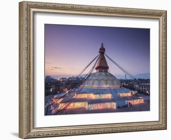 Nepal, Kathmandu, Bodhnath (Boudha) Stupa-Michele Falzone-Framed Photographic Print