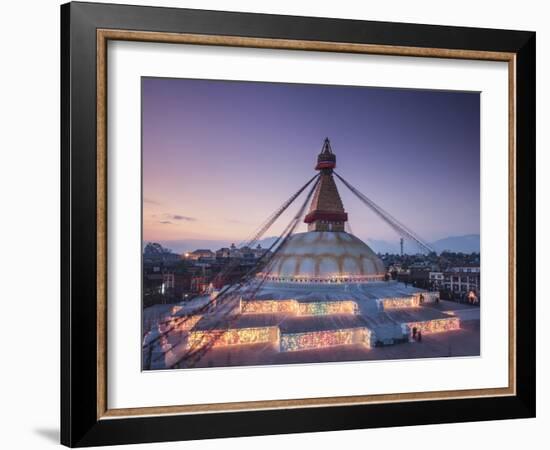 Nepal, Kathmandu, Bodhnath (Boudha) Stupa-Michele Falzone-Framed Photographic Print