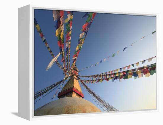 Nepal, Kathmandu, Bodhnath (Boudha) Stupa-Michele Falzone-Framed Premier Image Canvas