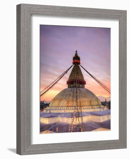 Nepal, Kathmandu, Bodhnath (Boudha) Stupa-Michele Falzone-Framed Photographic Print