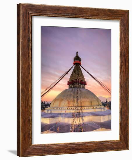 Nepal, Kathmandu, Bodhnath (Boudha) Stupa-Michele Falzone-Framed Photographic Print