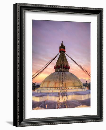 Nepal, Kathmandu, Bodhnath (Boudha) Stupa-Michele Falzone-Framed Photographic Print