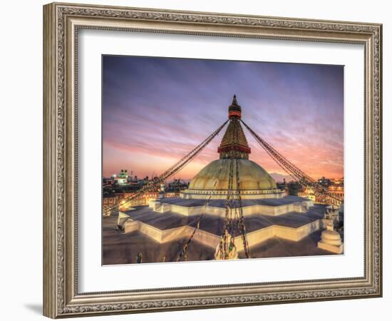 Nepal, Kathmandu, Bodhnath (Boudha) Stupa-Michele Falzone-Framed Photographic Print