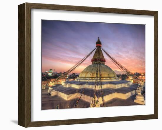 Nepal, Kathmandu, Bodhnath (Boudha) Stupa-Michele Falzone-Framed Photographic Print