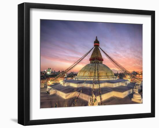 Nepal, Kathmandu, Bodhnath (Boudha) Stupa-Michele Falzone-Framed Photographic Print