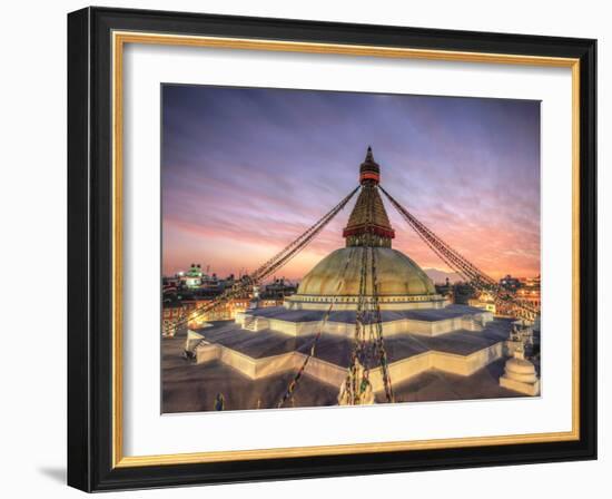 Nepal, Kathmandu, Bodhnath (Boudha) Stupa-Michele Falzone-Framed Photographic Print