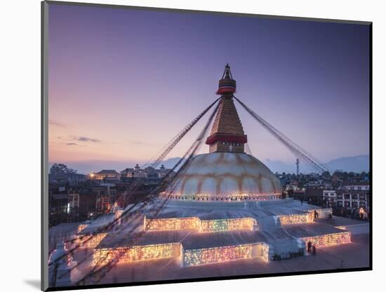 Nepal, Kathmandu, Bodhnath (Boudha) Stupa-Michele Falzone-Mounted Photographic Print