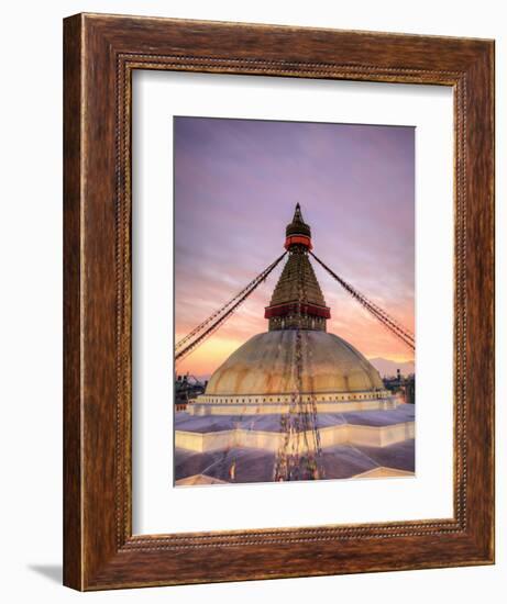 Nepal, Kathmandu, Bodhnath (Boudha) Stupa-Michele Falzone-Framed Photographic Print