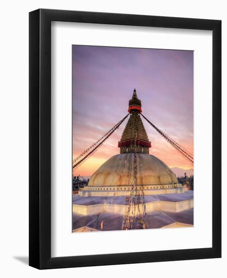 Nepal, Kathmandu, Bodhnath (Boudha) Stupa-Michele Falzone-Framed Photographic Print