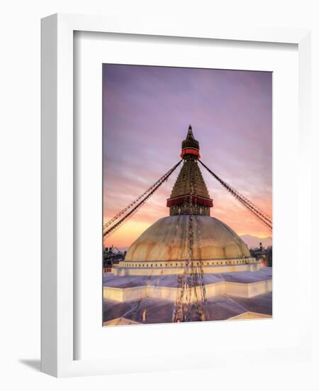 Nepal, Kathmandu, Bodhnath (Boudha) Stupa-Michele Falzone-Framed Photographic Print