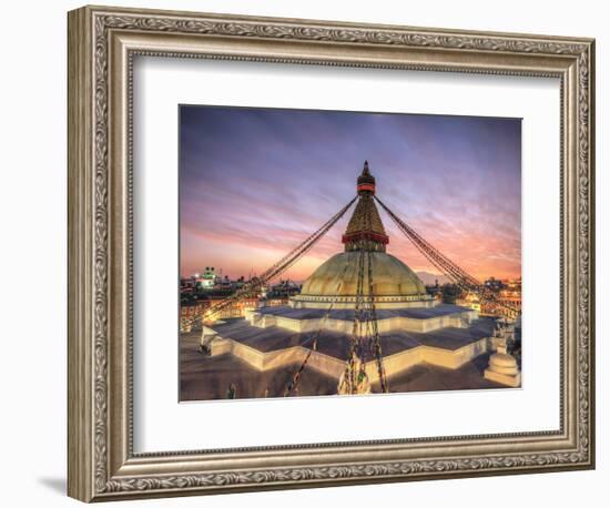 Nepal, Kathmandu, Bodhnath (Boudha) Stupa-Michele Falzone-Framed Photographic Print