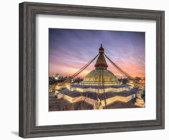 Nepal, Kathmandu, Bodhnath (Boudha) Stupa-Michele Falzone-Framed Photographic Print