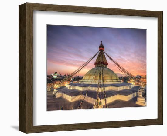 Nepal, Kathmandu, Bodhnath (Boudha) Stupa-Michele Falzone-Framed Photographic Print