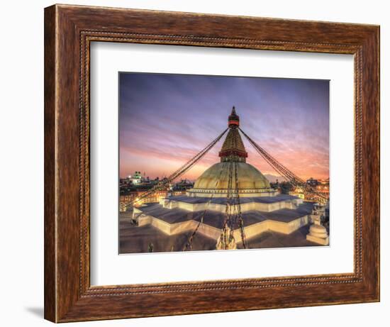 Nepal, Kathmandu, Bodhnath (Boudha) Stupa-Michele Falzone-Framed Photographic Print