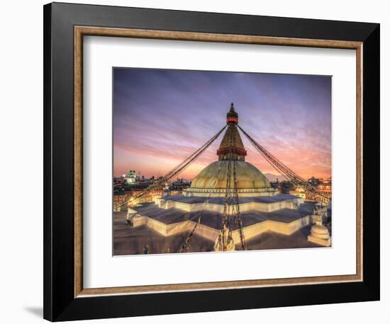 Nepal, Kathmandu, Bodhnath (Boudha) Stupa-Michele Falzone-Framed Photographic Print