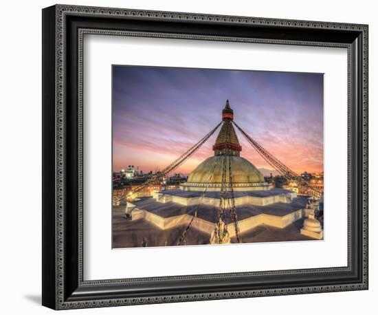 Nepal, Kathmandu, Bodhnath (Boudha) Stupa-Michele Falzone-Framed Photographic Print