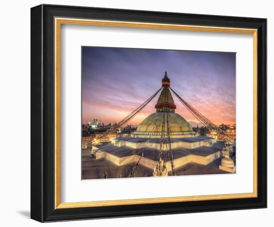 Nepal, Kathmandu, Bodhnath (Boudha) Stupa-Michele Falzone-Framed Photographic Print