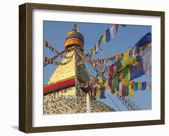 Nepal; Kathmandu, Boudinath Stupa-Mark Hannaford-Framed Photographic Print