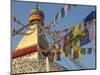 Nepal; Kathmandu, Boudinath Stupa-Mark Hannaford-Mounted Photographic Print