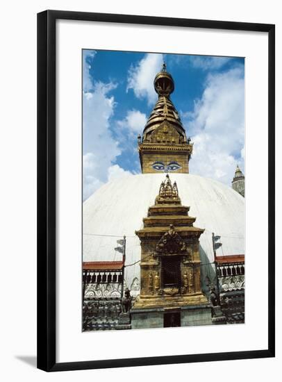 Nepal, Kathmandu District, Kathmandu, Temple of Swayambhunath-null-Framed Giclee Print