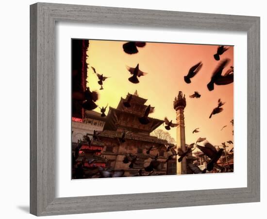 Nepal, Kathmandu, Durbar Square (UNESCO Site)-Michele Falzone-Framed Photographic Print