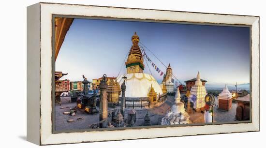 Nepal, Kathmandu, Swayambhunath Stupa-Michele Falzone-Framed Premier Image Canvas