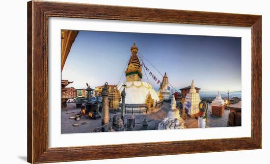 Nepal, Kathmandu, Swayambhunath Stupa-Michele Falzone-Framed Photographic Print