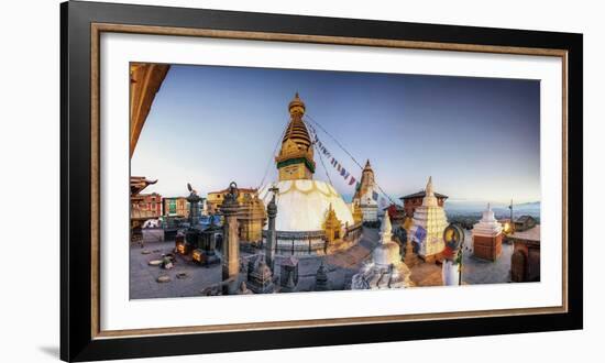 Nepal, Kathmandu, Swayambhunath Stupa-Michele Falzone-Framed Photographic Print