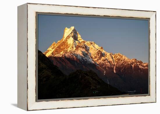 Nepal. Machapuchare Mountain in the Himalayas Region-Janell Davidson-Framed Premier Image Canvas