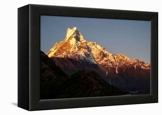 Nepal. Machapuchare Mountain in the Himalayas Region-Janell Davidson-Framed Premier Image Canvas