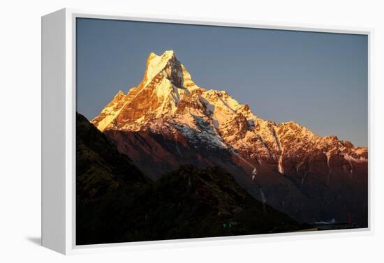 Nepal. Machapuchare Mountain in the Himalayas Region-Janell Davidson-Framed Premier Image Canvas