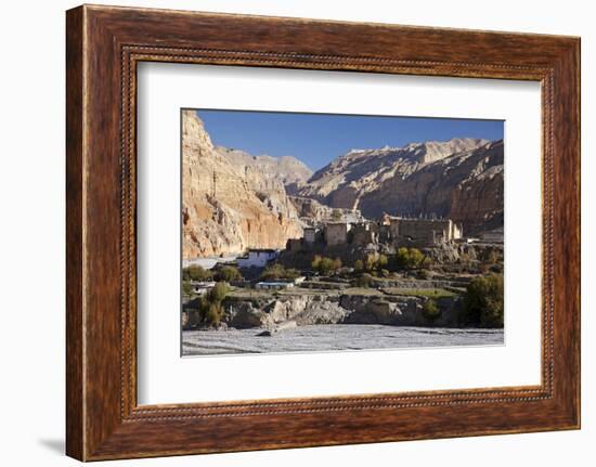 Nepal, Mustang, Chusang. the Old Fort at Chusang, Deep in the Kali Gandaki Gorge.-Katie Garrod-Framed Photographic Print