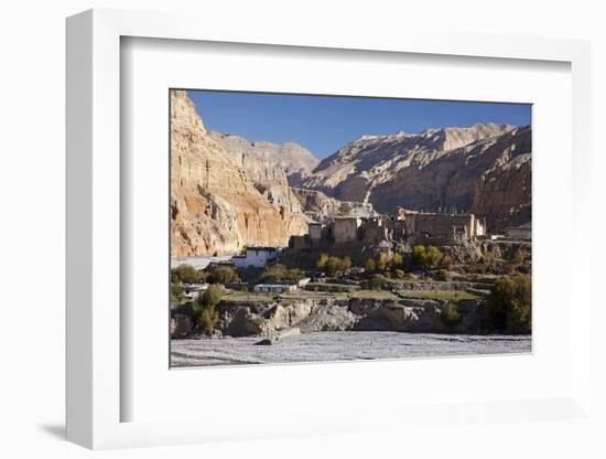 Nepal, Mustang, Chusang. the Old Fort at Chusang, Deep in the Kali Gandaki Gorge.-Katie Garrod-Framed Photographic Print