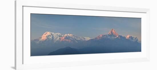 Nepal, Pokhara, Sarangkot, Panoramic View of Annapurna Himalaya Mountain Range-Michele Falzone-Framed Photographic Print