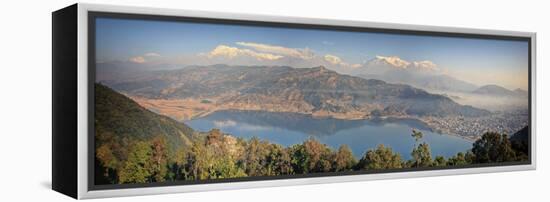 Nepal, Pokhara, World Peace Pagoda-Michele Falzone-Framed Premier Image Canvas
