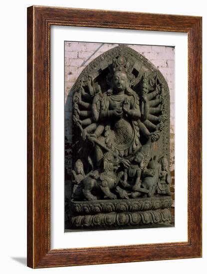 Nepal, Sculptures of Deities in Temple Town of Bhaktapur-null-Framed Giclee Print