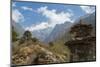 Nepal Valley Reaching Back into the Himalayas with a Chorten-Bill Bachmann-Mounted Photographic Print