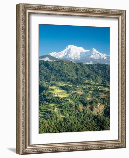 Nepal, vlley and Annapurna Range-Janell Davidson-Framed Photographic Print