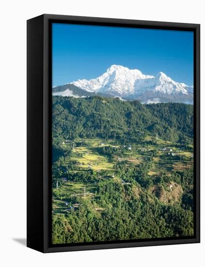 Nepal, vlley and Annapurna Range-Janell Davidson-Framed Premier Image Canvas