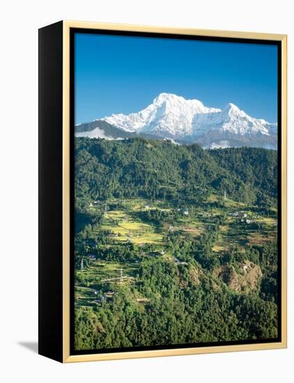 Nepal, vlley and Annapurna Range-Janell Davidson-Framed Premier Image Canvas