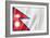 Nepalese Flag-daboost-Framed Art Print