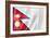 Nepalese Flag-daboost-Framed Art Print