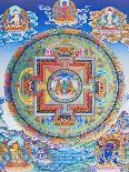 Green Tara Mandala depicting the maternal protector from all dangers in the ocean of existence-Nepalese School-Premier Image Canvas
