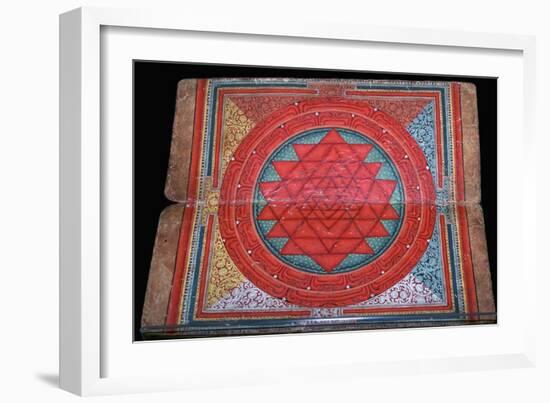 Nepalese yantra painted on manuscript, 16th century. Artist: Unknown-Unknown-Framed Giclee Print