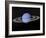 Neptune and its Rings Against a Starry Background-null-Framed Art Print