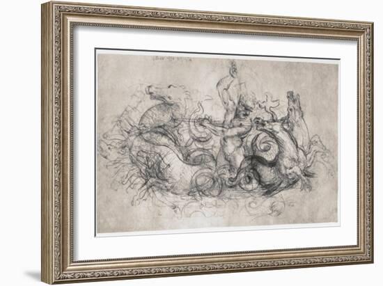 Neptune, C1504-Leonardo da Vinci-Framed Giclee Print