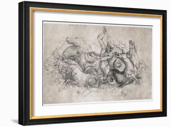 Neptune, C1504-Leonardo da Vinci-Framed Giclee Print