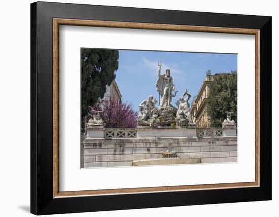 Neptune Fountain in Piazza Del Popolo, Rome, Lazio, Italy-James Emmerson-Framed Photographic Print