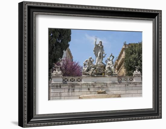 Neptune Fountain in Piazza Del Popolo, Rome, Lazio, Italy-James Emmerson-Framed Photographic Print